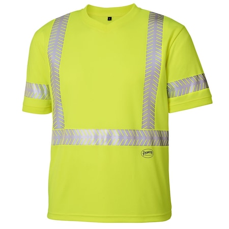 Pioneer Zebra Tape Cool-Pass Shirt, CLASS 3, TYPE P & R, CoolPass, Moisture-Wicking Bird's-Eye, 3XL V1052160U-3XL